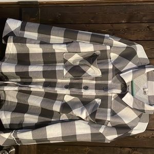 Plus Size Gray Plaid Shacket